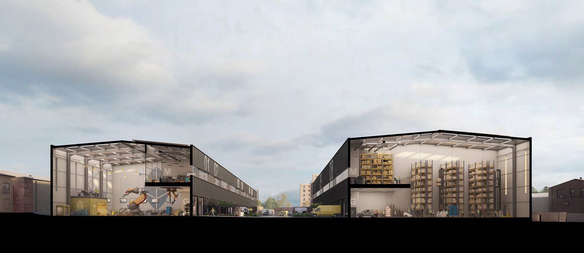 Bromley-by-Bow Industrial Park by Haworth Tompkins