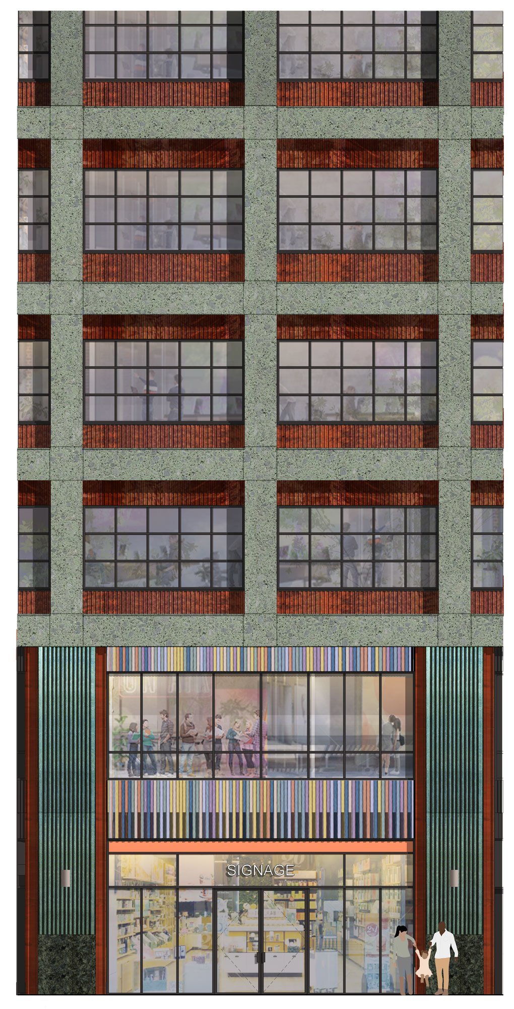 Haworth Tompkins Birmingham Smithfield Festival Square Retail Elevation