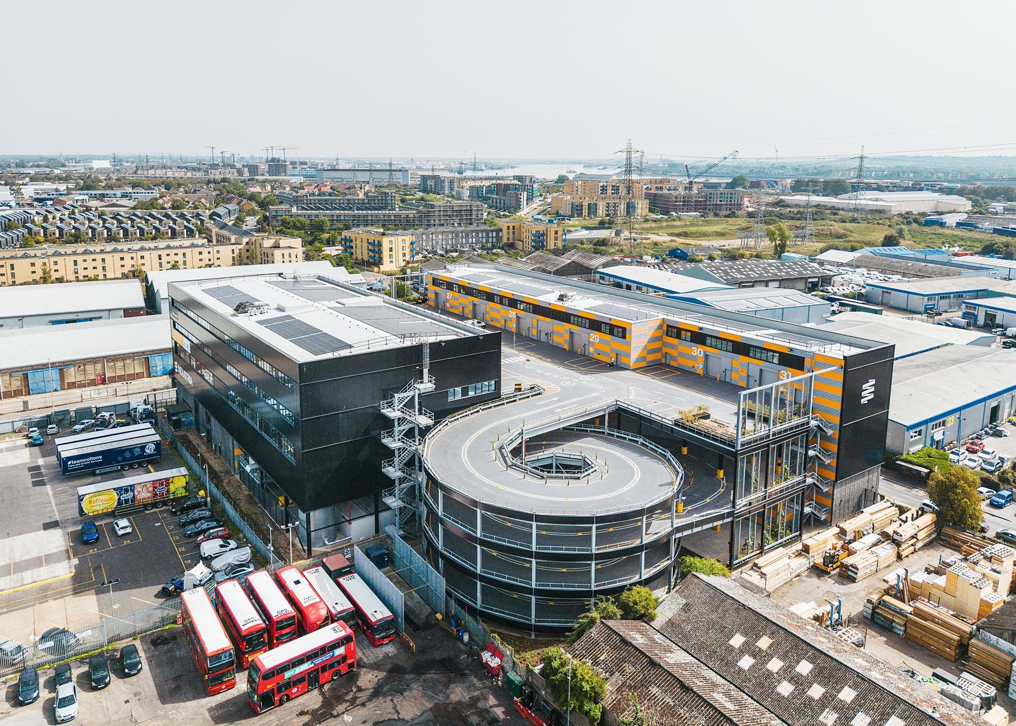Barking Industria designed by Haworth Tompkins Aerial View